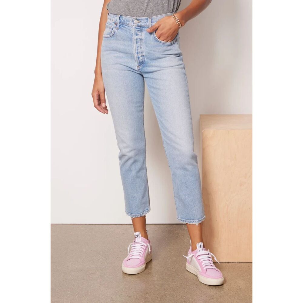 Agolde Riley High Rise Straight Crop Jeans  Size 28